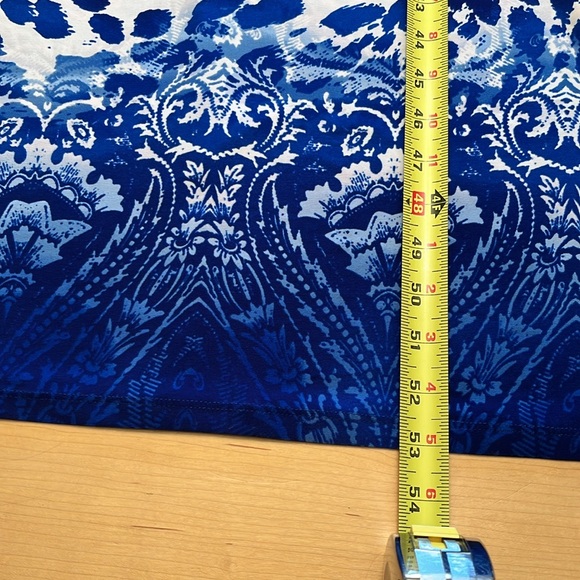 Cache Blue, Off White and Black Animal and Paisley Print Halter Maxi Dress Sz S - Picture 14 of 17
